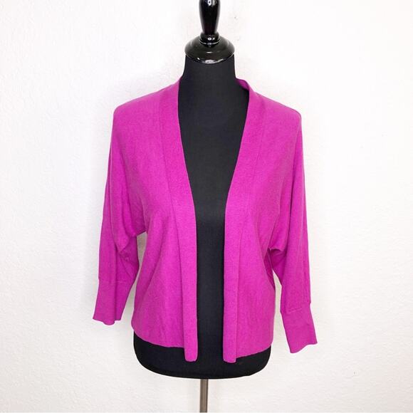 Cabi dark pink open front slightly cropped cardigan sweater size Medium #5013 - Picture 2 of 15